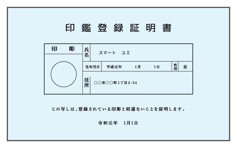 印鑑登録証明書